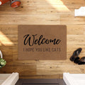 ColorStar Plush Doormat I hope you like cats