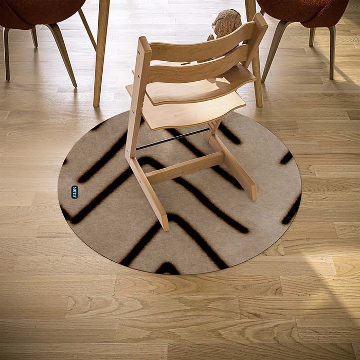 Kinderstoel Vloerbeschermer Flèche 115 cm ⌀ / Gris