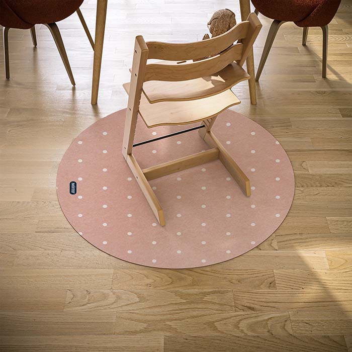 Kinderstoel Vloerbeschermer Points 115 cm ⌀ / Bisque